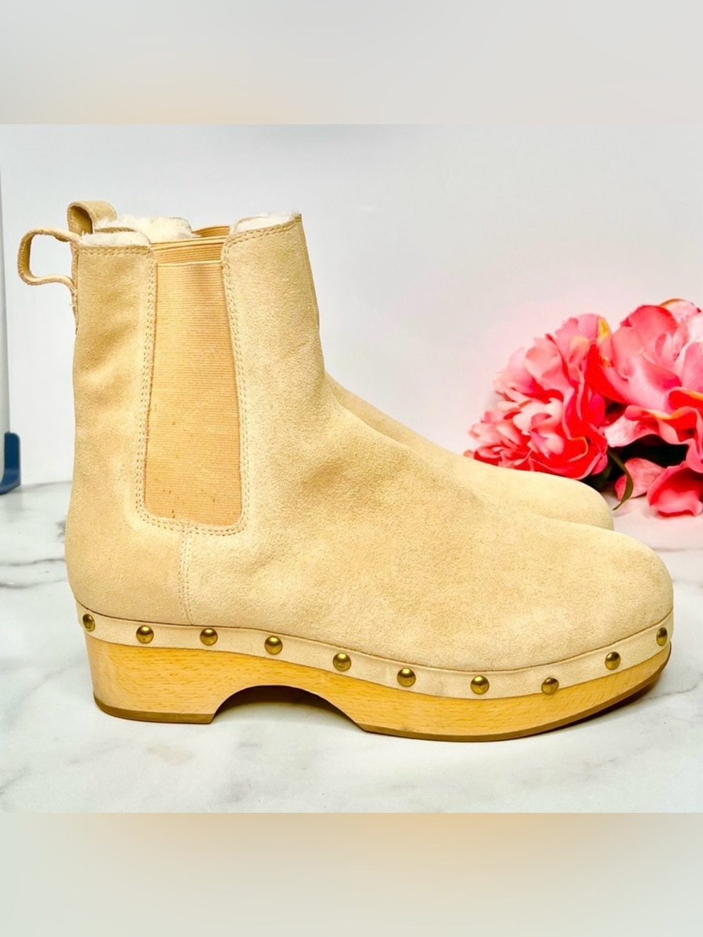 ❗️NWOT❗️J. CREW SUEDE FAUX FUR LINED CLOG BOOT